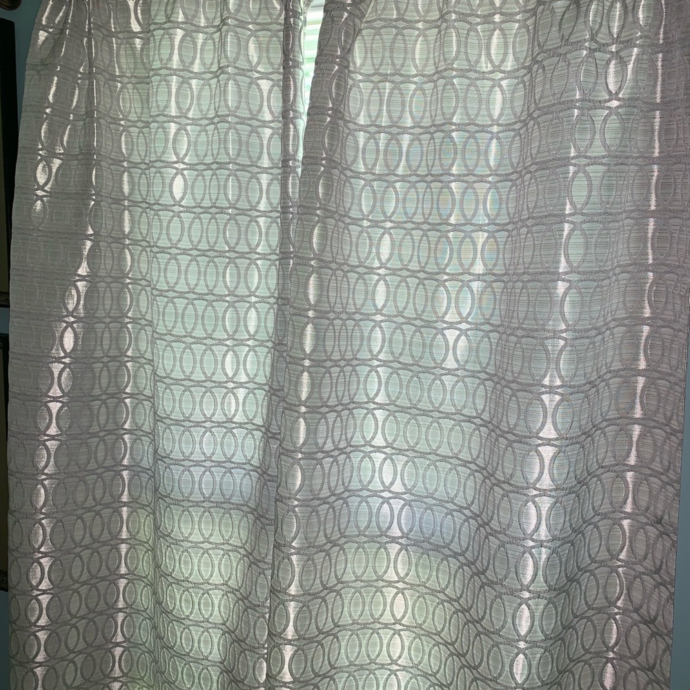 Silver, gray, blue curtains